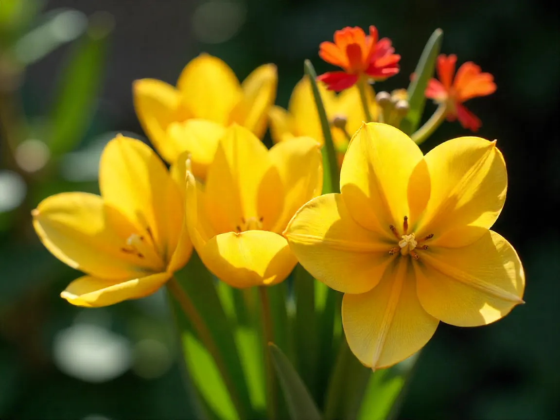Auringon Syli kukka-asetelma keltaisilla kukilla